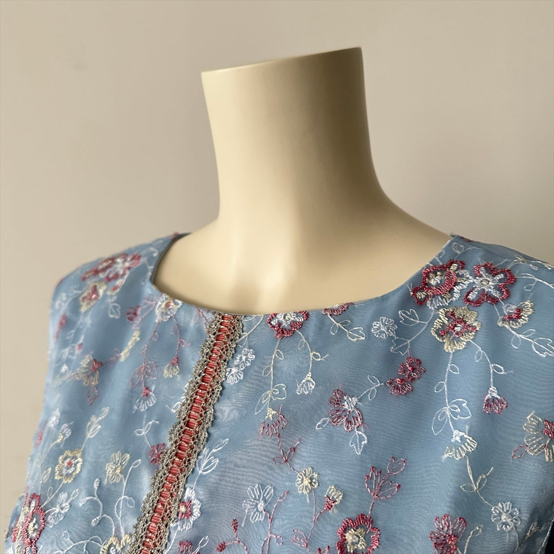 【Prototype】フラワー刺繍オーガンジー　ワンピース　 Dear Princess mieux　2039004