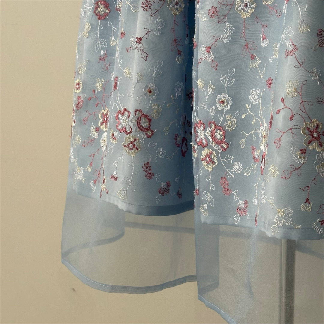 【Prototype】フラワー刺繍オーガンジー　ワンピース　 Dear Princess mieux　2039004