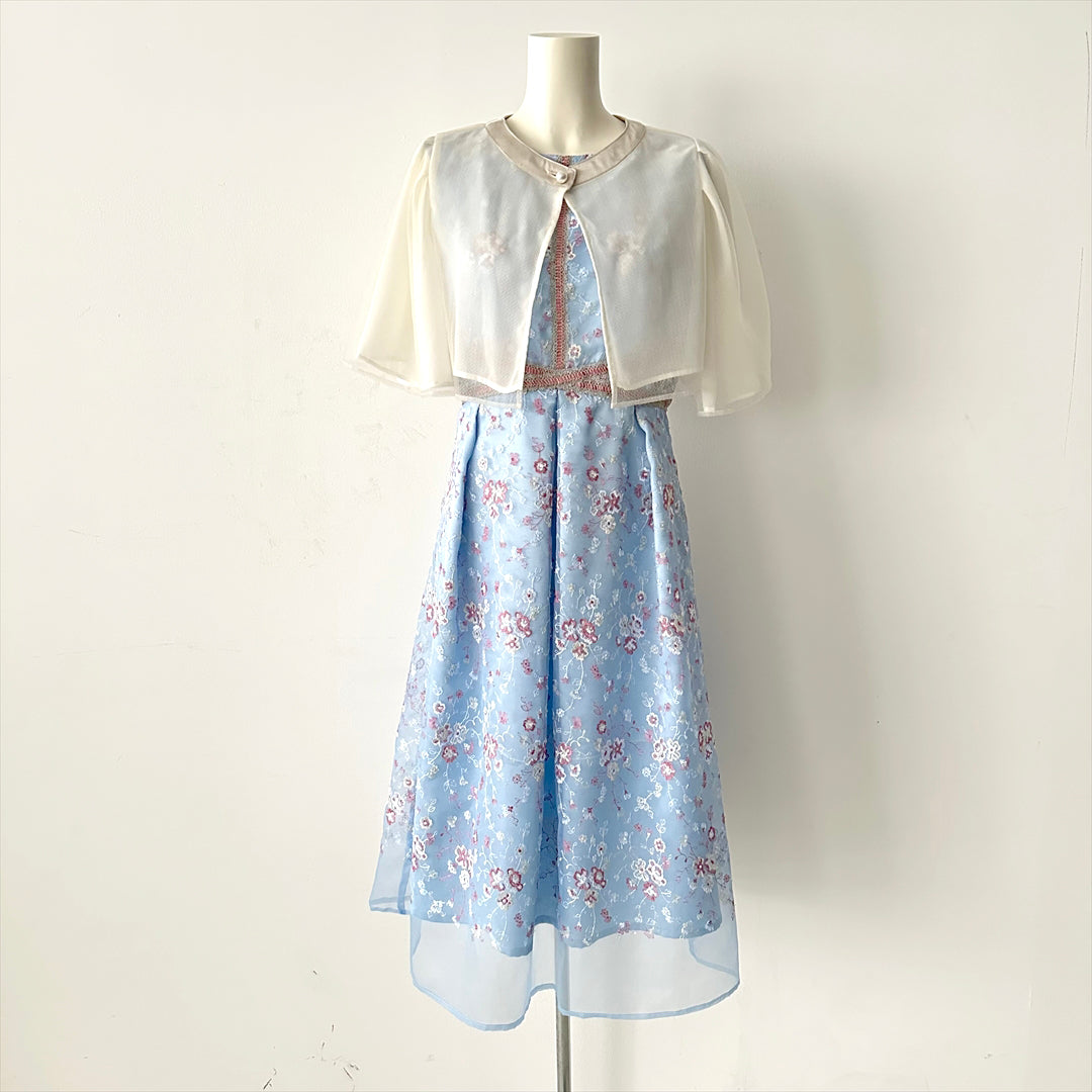 【Prototype】フラワー刺繍オーガンジー　ワンピース　 Dear Princess mieux　2039004