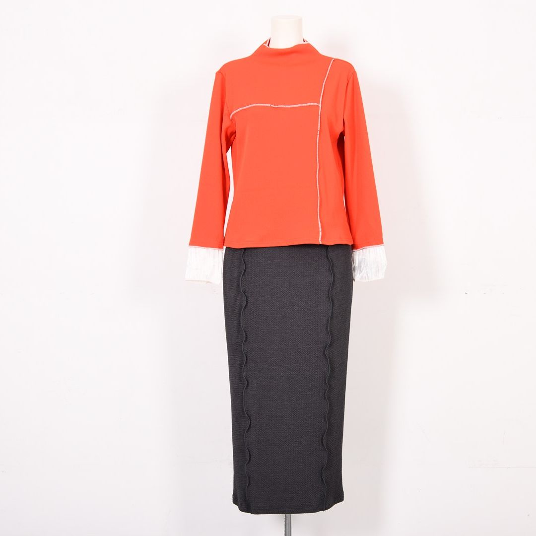 袖切り替え　リブカットソー　B DONNA　6052112