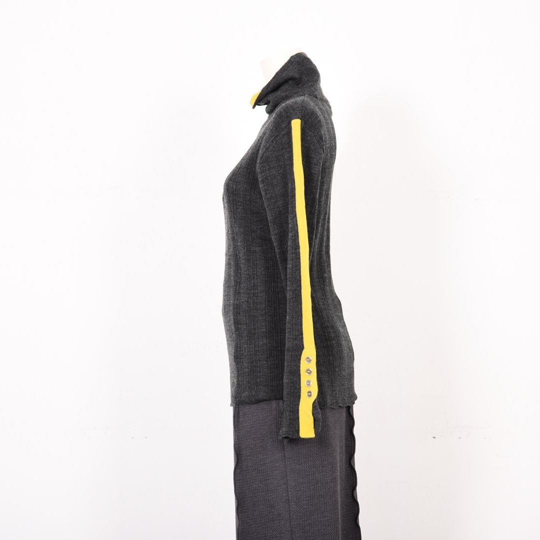 ランダムリブ　配色タートルニット　B DONNA　6053302