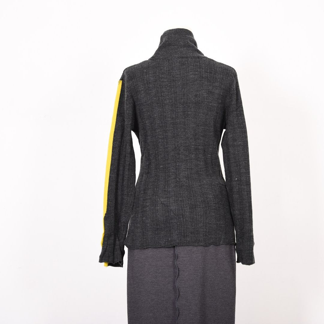 ランダムリブ　配色タートルニット　B DONNA　6053302