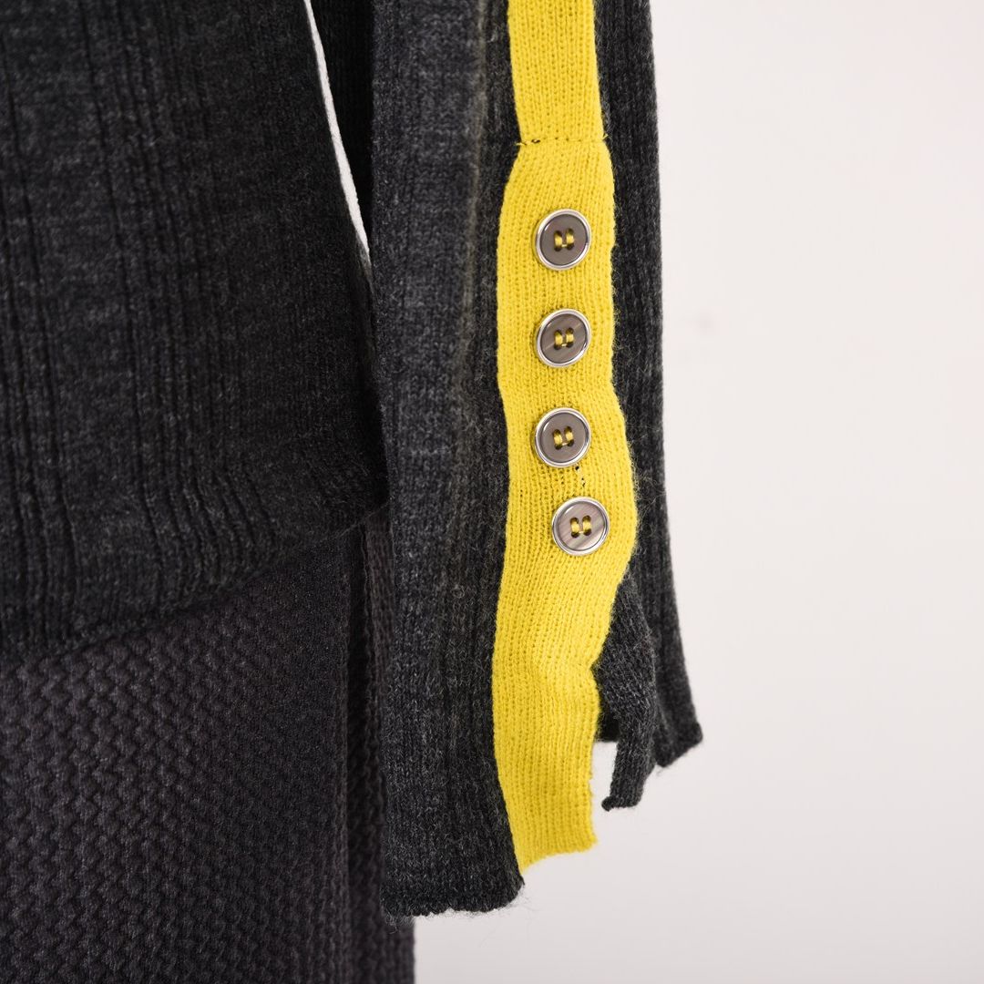 ランダムリブ　配色タートルニット　B DONNA　6053302