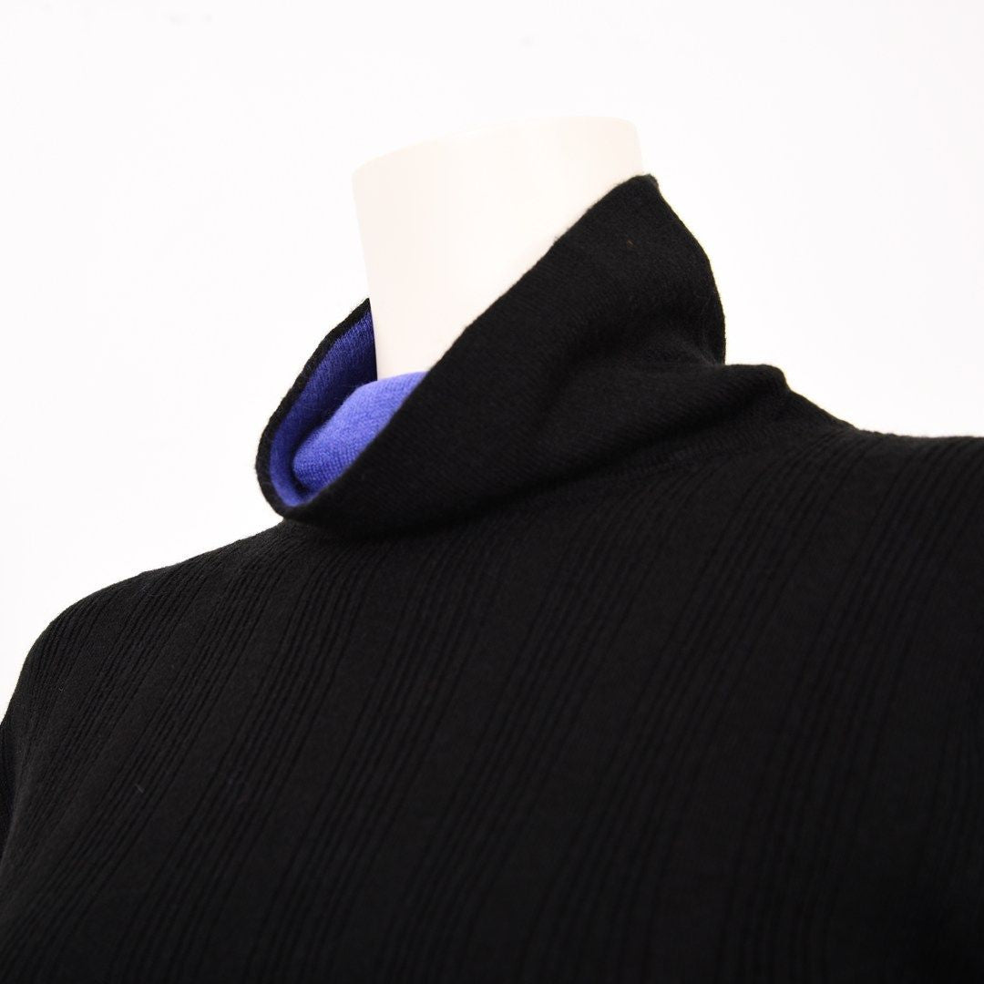 ランダムリブ　配色タートルニット　B DONNA　6053302