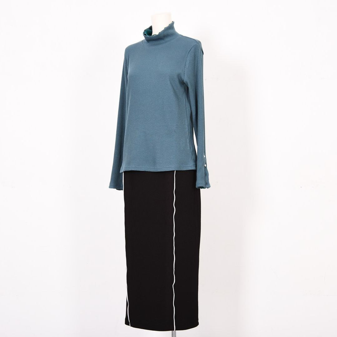 メッシュレイヤード　リブカットソー　B DONNA　6052118