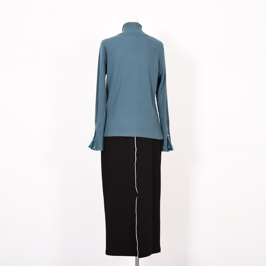 メッシュレイヤード　リブカットソー　B DONNA　6052118