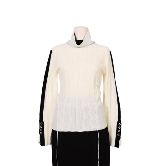 ランダムリブ　配色タートルニット　B DONNA　6053302