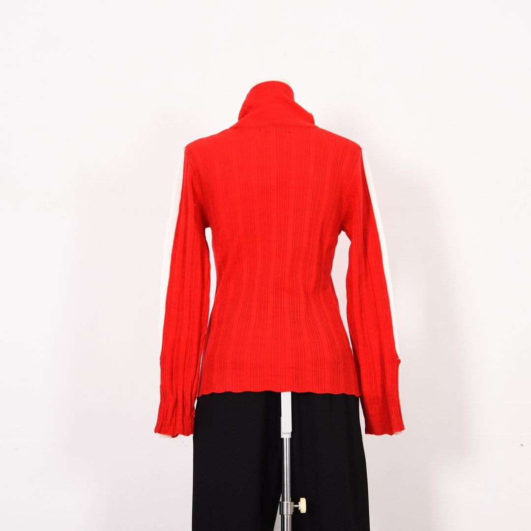 ランダムリブ　配色タートルニット　B DONNA　6053302