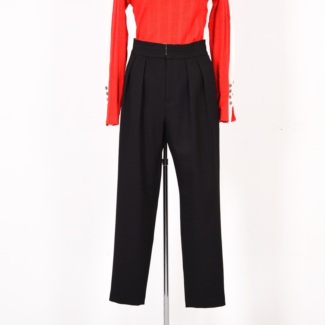 杢調サージ　テーパードパンツ　B DONNA　6056105