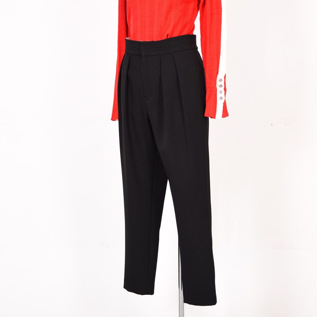 杢調サージ　テーパードパンツ　B DONNA　6056105