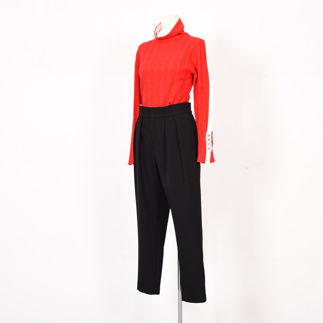 杢調サージ　テーパードパンツ　B DONNA　6056105