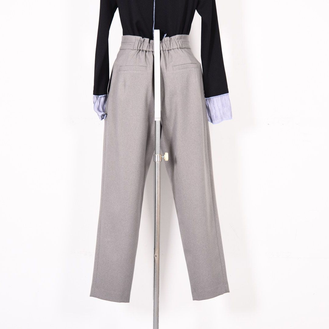 杢調サージ　テーパードパンツ　B DONNA　6056105