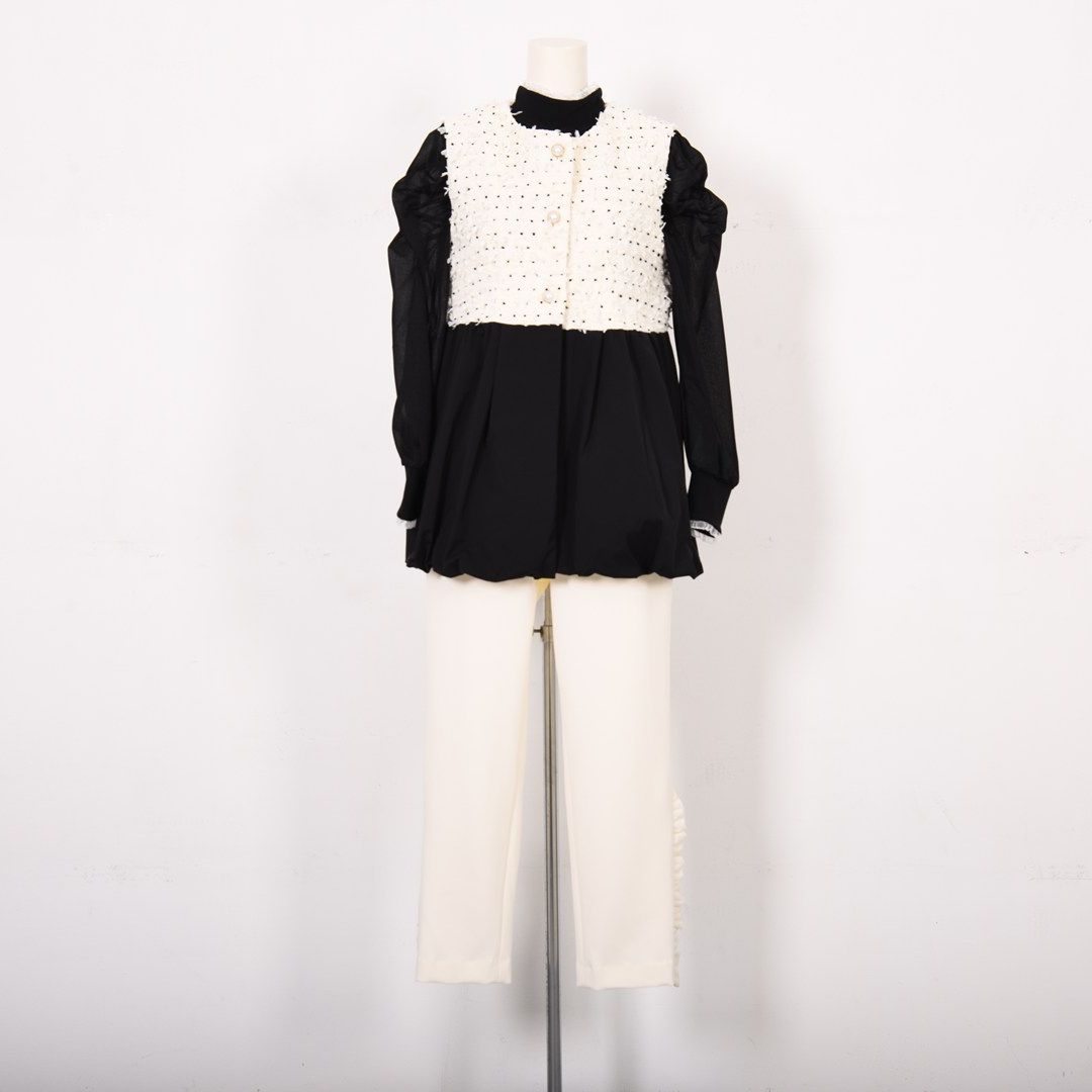 異素材ドッキング　ベスト　Dear Princess mieux　2057100