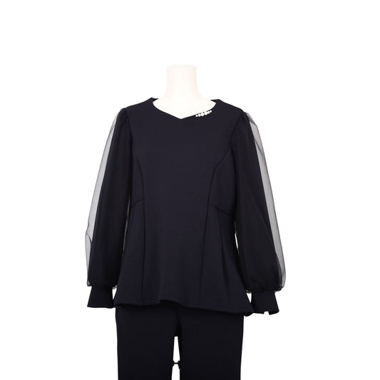 チュールレース袖　パールプルオーバー　Dear Princess　3052306