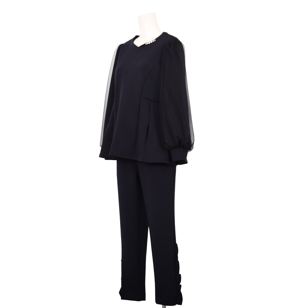 チュールレース袖　パールプルオーバー　Dear Princess　3052306