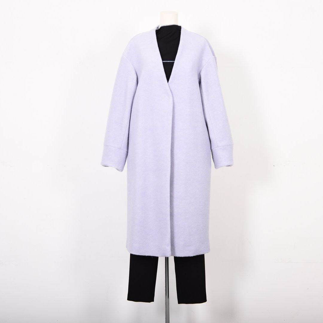 Vネック　ノーカラーコート　B DONNA　6058105