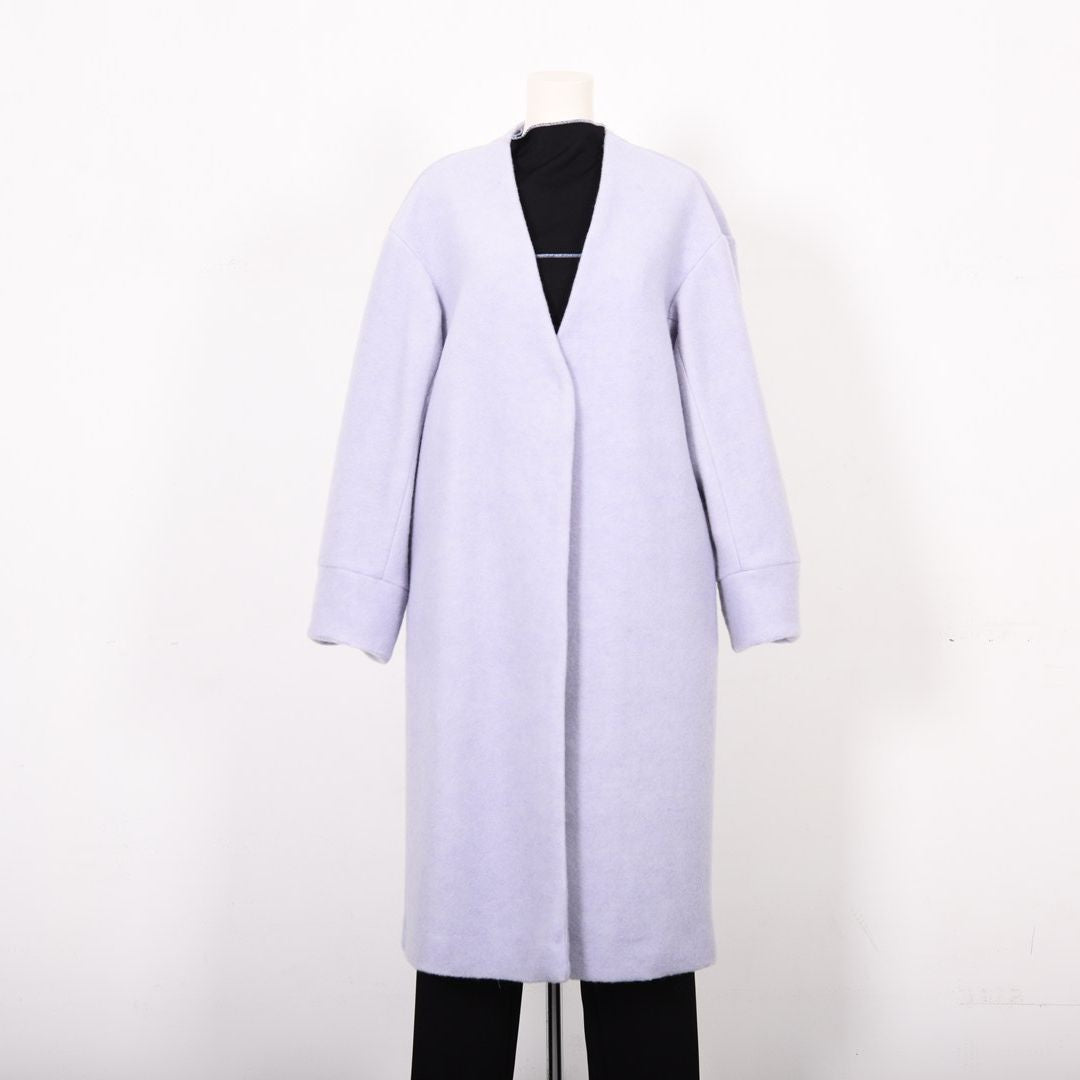 Vネック　ノーカラーコート　B DONNA　6058105