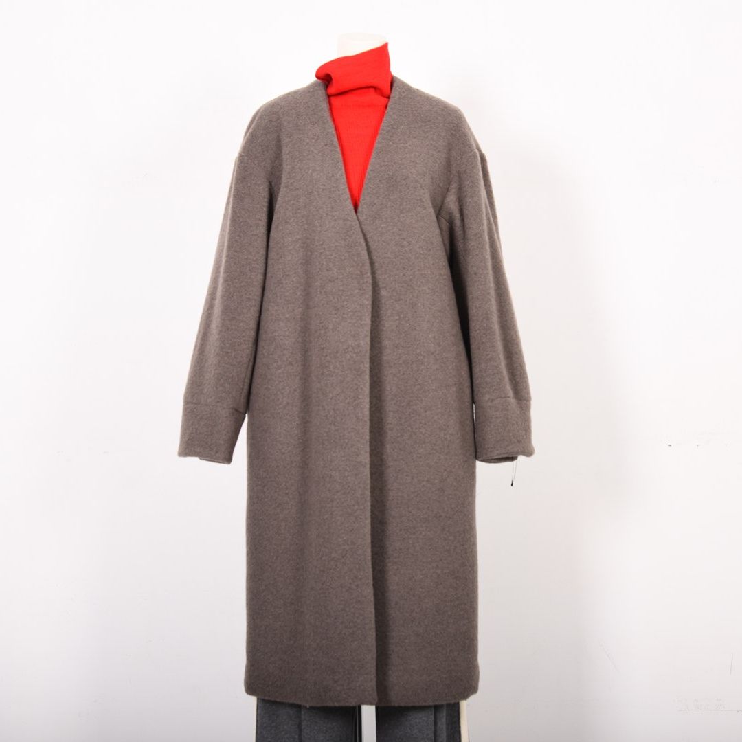 Vネック　ノーカラーコート　B DONNA　6058105