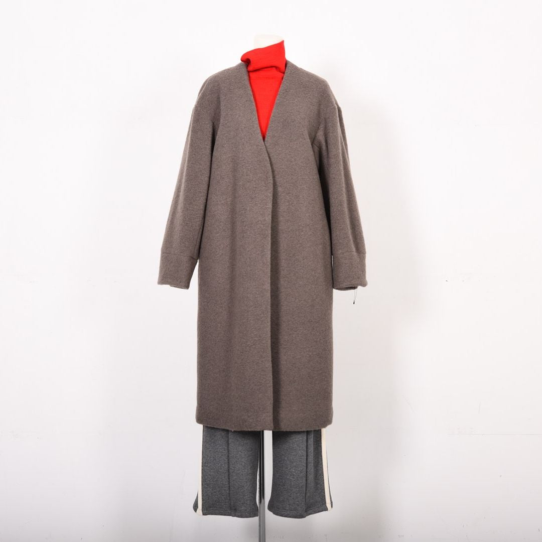 Vネック　ノーカラーコート　B DONNA　6058105