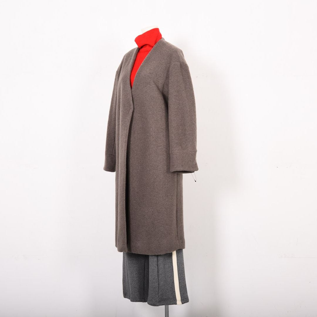 Vネック　ノーカラーコート　B DONNA　6058105