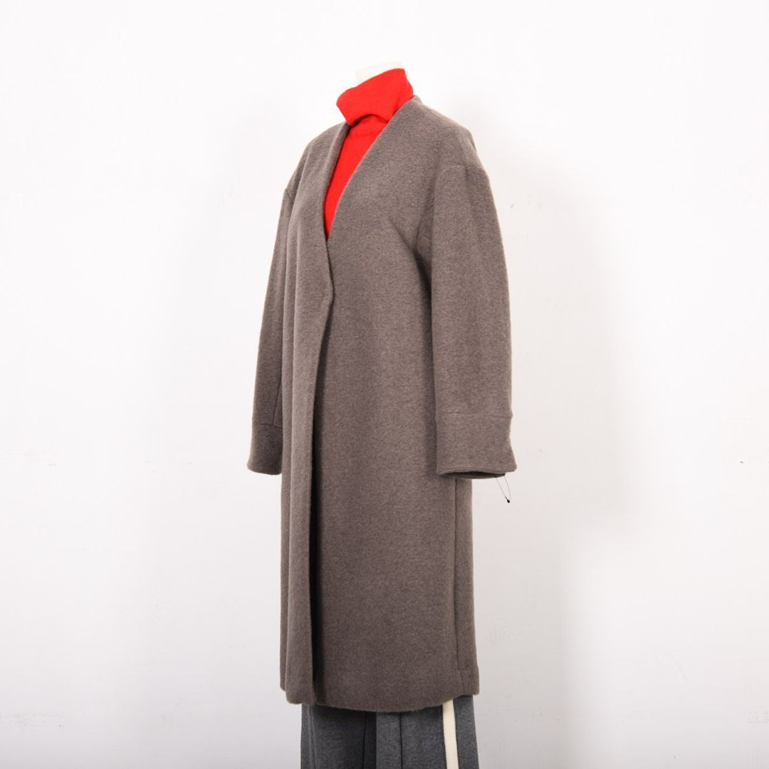 Vネック　ノーカラーコート　B DONNA　6058105