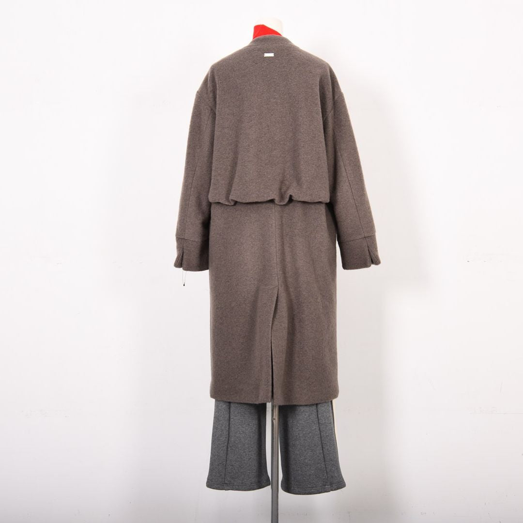 Vネック　ノーカラーコート　B DONNA　6058105