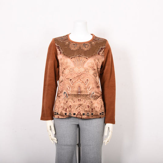 【シルク100%】"G.BINDA"パネルプリント　カットソー　MIMO MODA　2552070