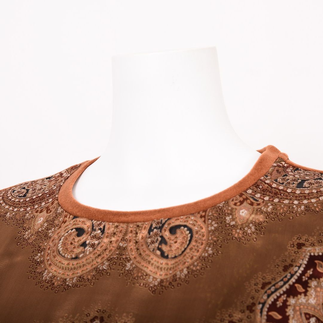 【シルク100%】"G.BINDA"パネルプリント　カットソー　MIMO MODA　2552070