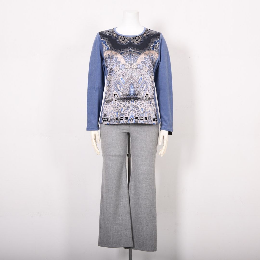 【シルク100%】"G.BINDA"パネルプリント　カットソー　MIMO MODA　2552070