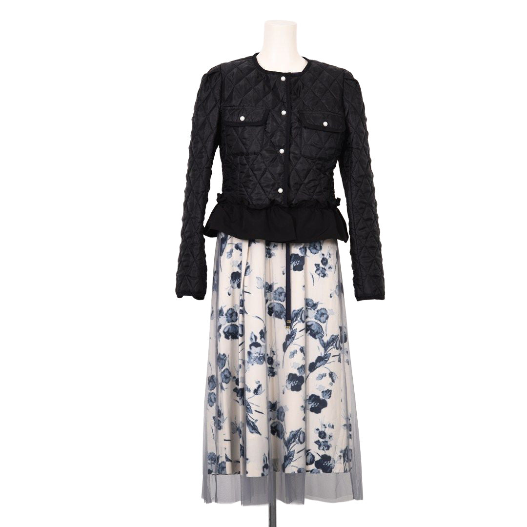 ダイヤ柄キルト　裾フリルジャケット　Dear Princess　3057307