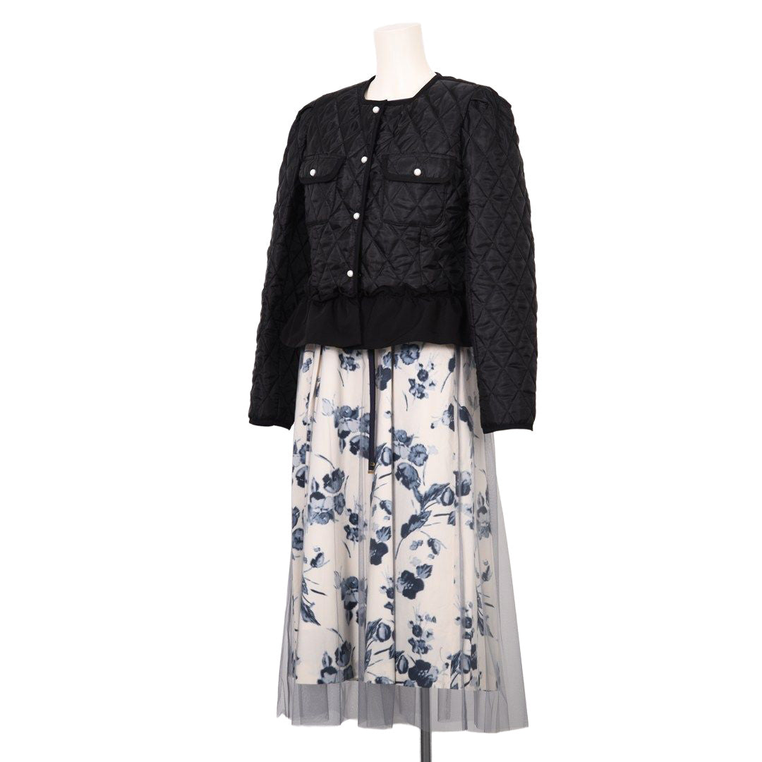 ダイヤ柄キルト　裾フリルジャケット　Dear Princess　3057307