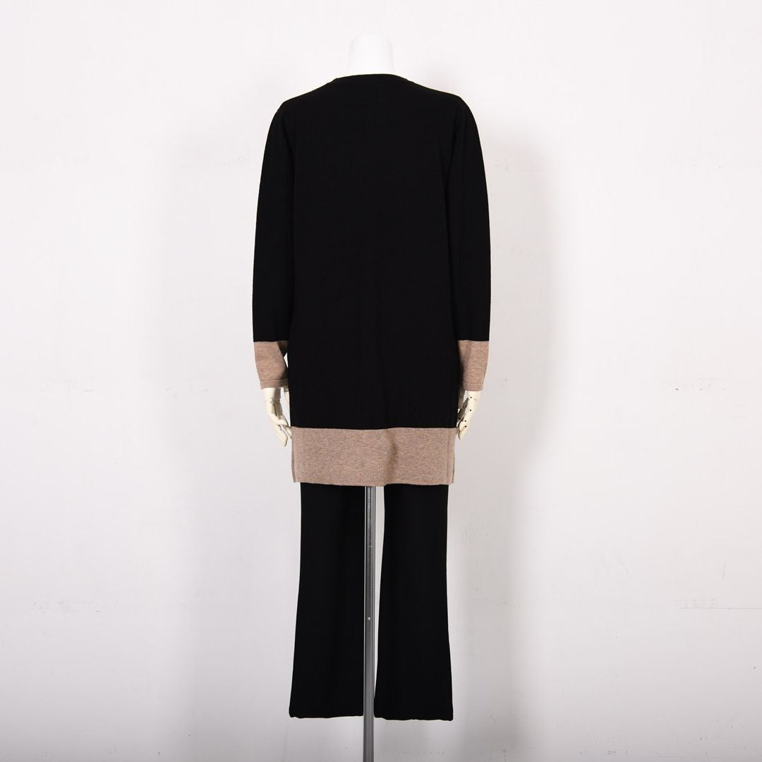 【Lサイズ】アニマル風 幾何学柄　ロングニット　VALENZA　5553701