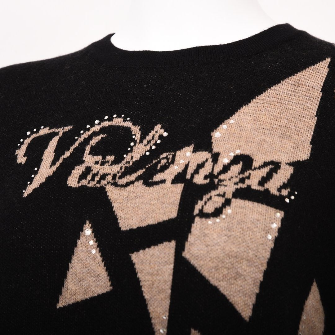 【Lサイズ】アニマル風 幾何学柄　ロングニット　VALENZA　5553701