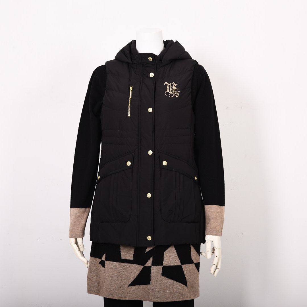 【Lサイズ】フード付きダウンベスト　VALENZA　5557709