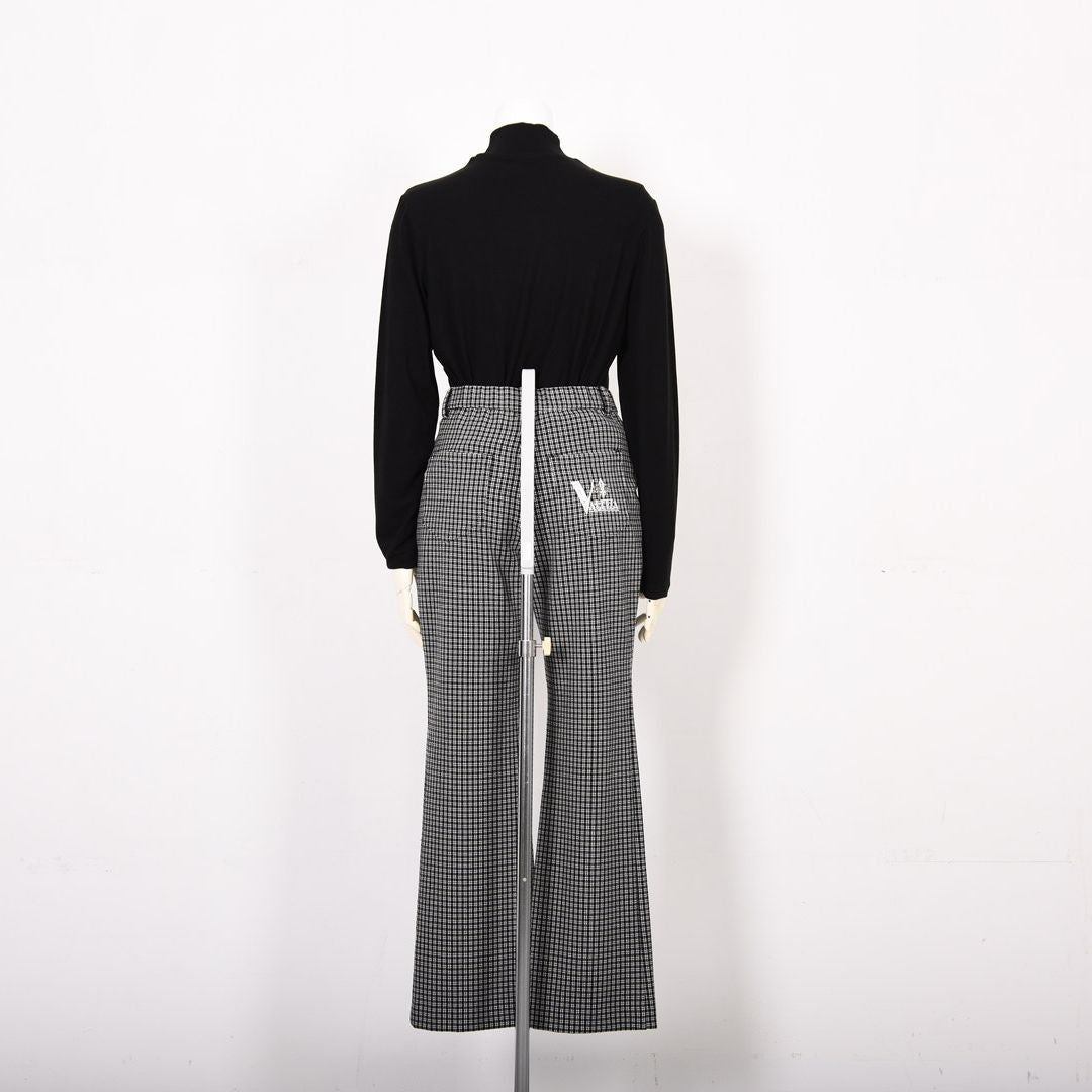 【Lサイズ】ドビーストレッチ 　チェックパンツ　VALENZA　5556705
