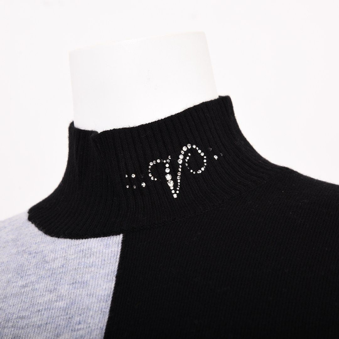 ケーブル編み×縦ロゴ ハイネックニット　VALENZA　5153708