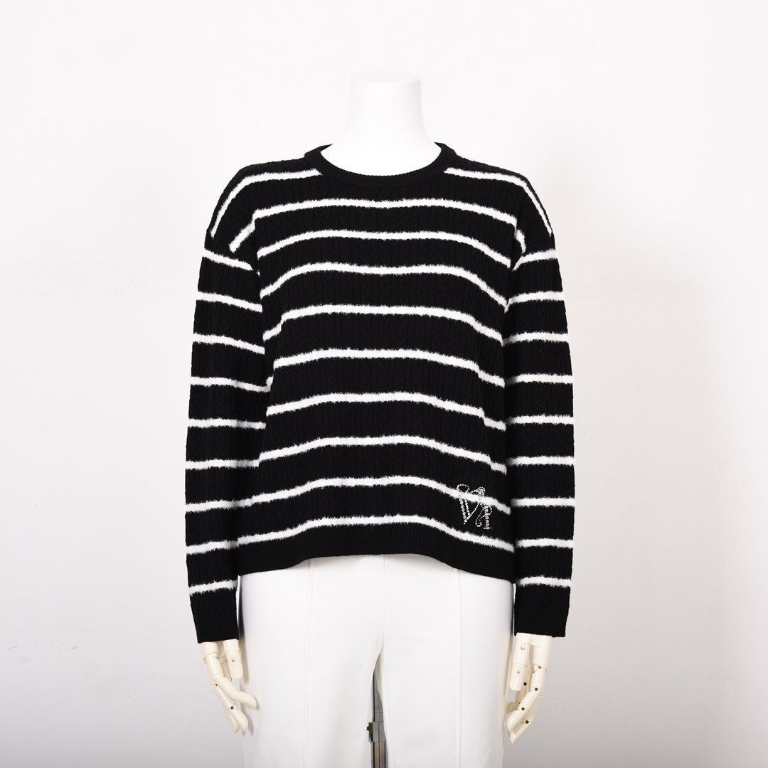 ケーブル編み　ボーダーニット　VALENZA　5153707