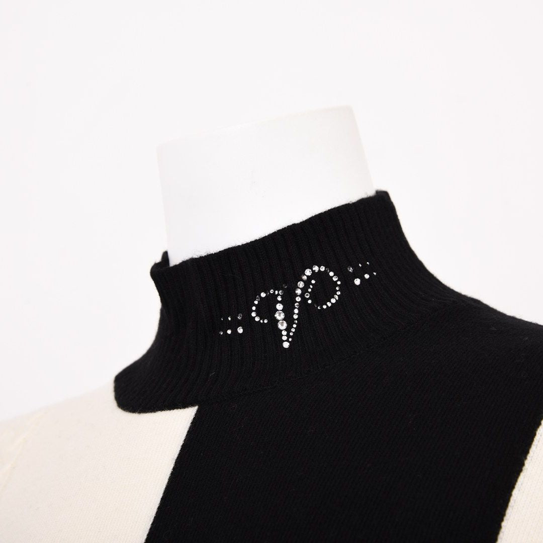 ケーブル編み×縦ロゴ ハイネックニット　VALENZA　5153708