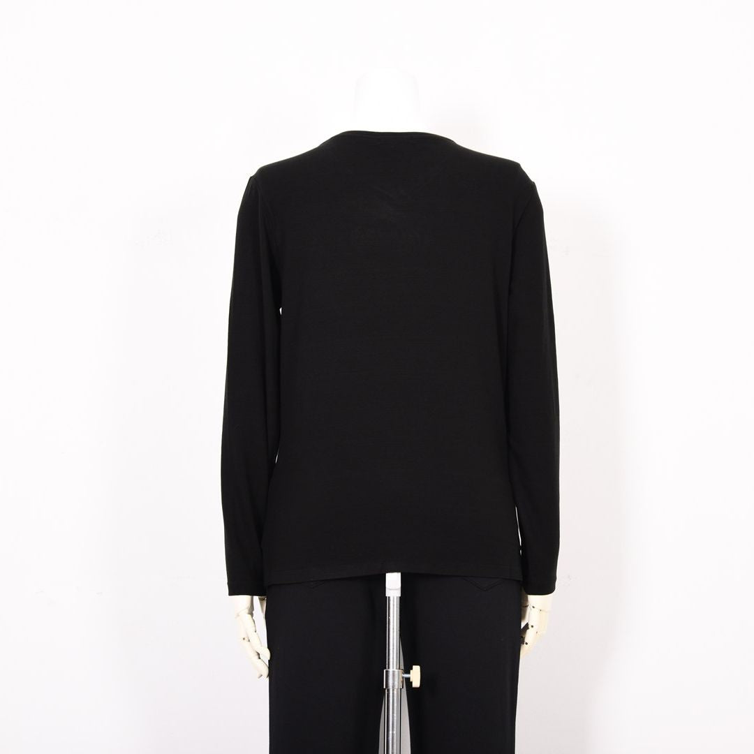 【Lサイズ】【吸湿発熱】サクラウォーム起毛ベア天 幾何学 Vネックカットソー　VALENZA　5552710