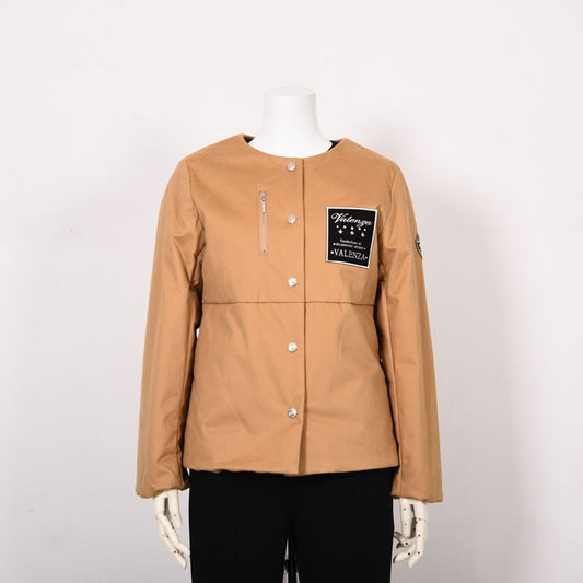 【Lサイズ】ストレッチギャバ　ノーカラー中綿ジャケット　VALENZA　5557703