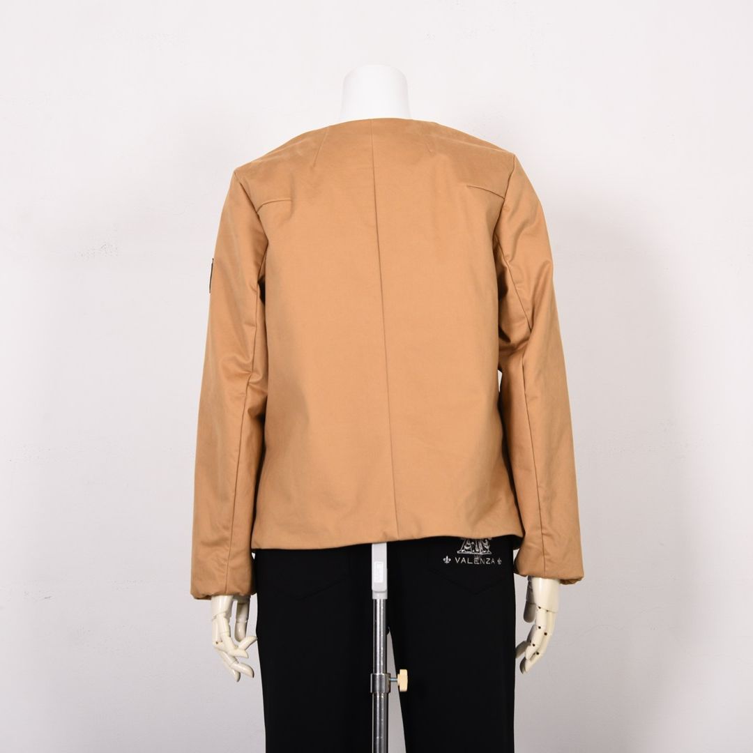 【Lサイズ】ストレッチギャバ　ノーカラー中綿ジャケット　VALENZA　5557703