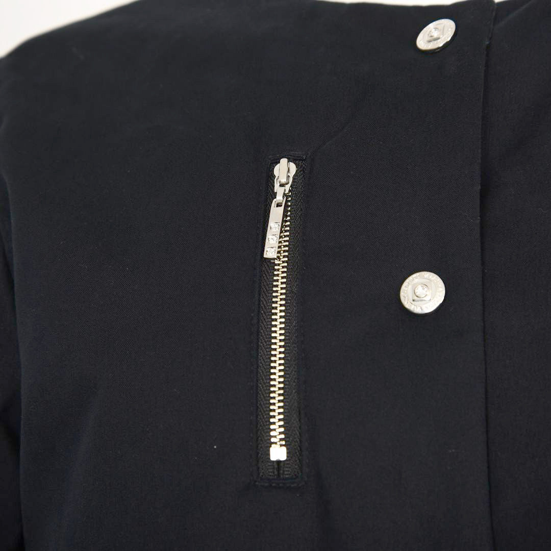 【Lサイズ】ストレッチギャバ　ノーカラー中綿ジャケット　VALENZA　5557703