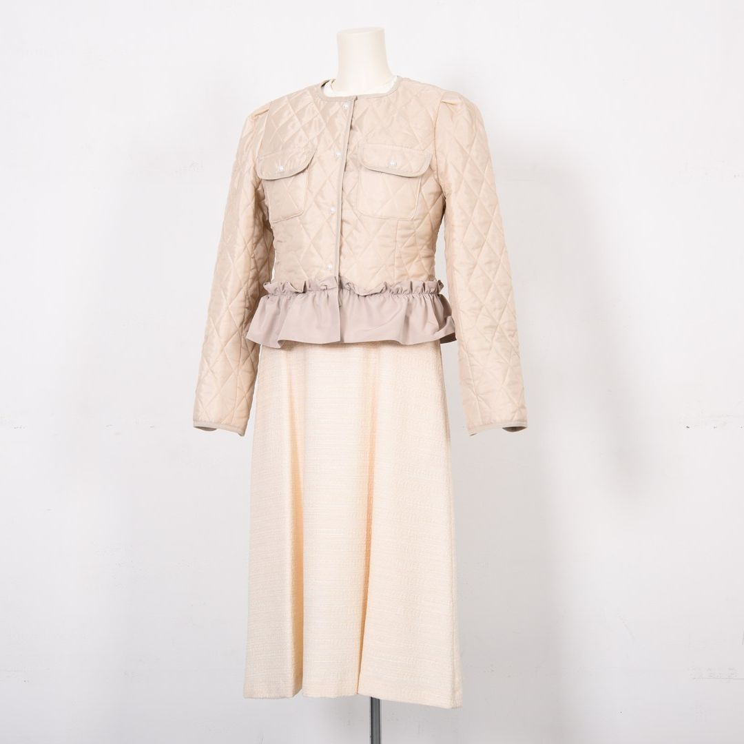 ダイヤ柄キルト　裾フリルジャケット　Dear Princess　3057307