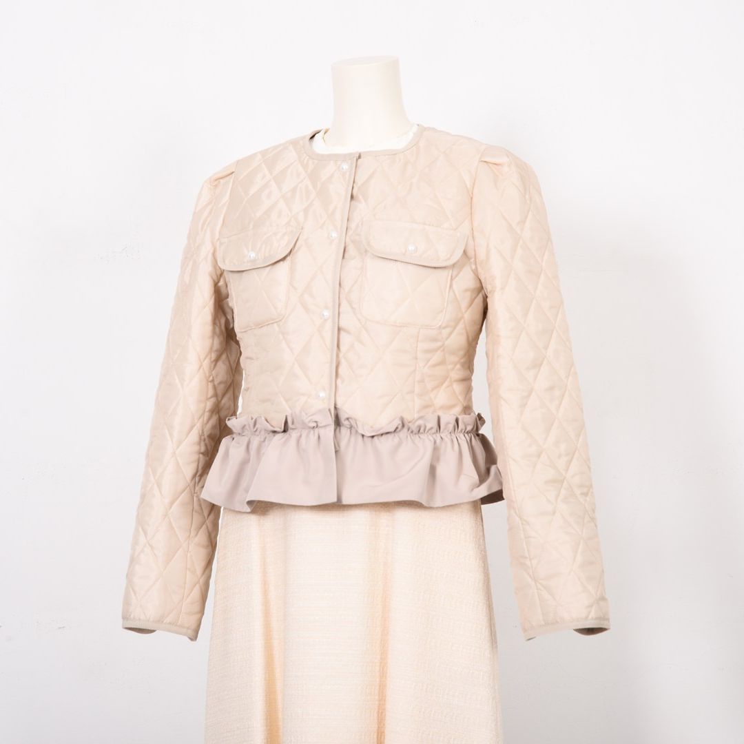 ダイヤ柄キルト　裾フリルジャケット　Dear Princess　3057307