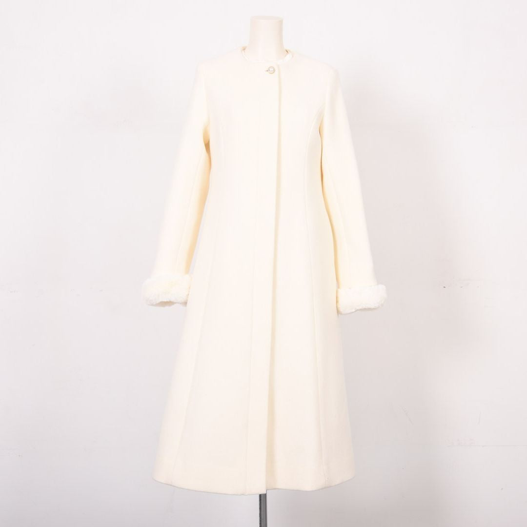 袖ファー　ノーカラーロングコート　Dear Princess　3058301
