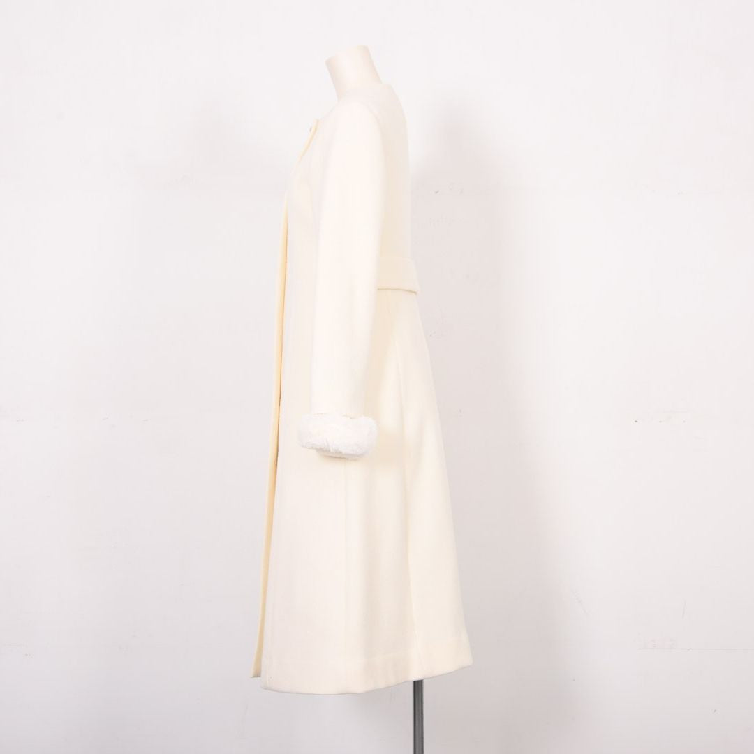 袖ファー　ノーカラーロングコート　Dear Princess　3058301