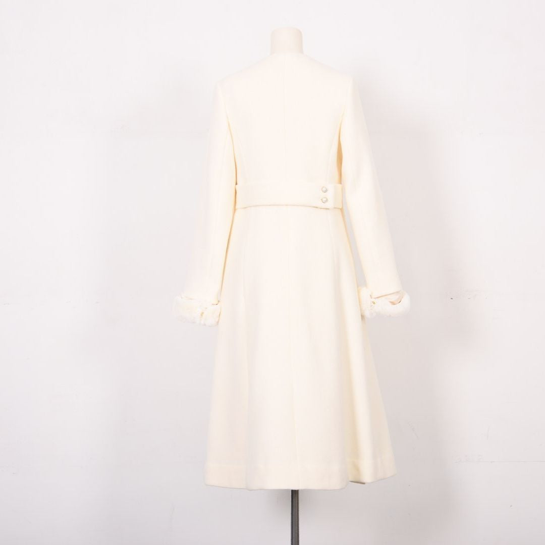 袖ファー　ノーカラーロングコート　Dear Princess　3058301