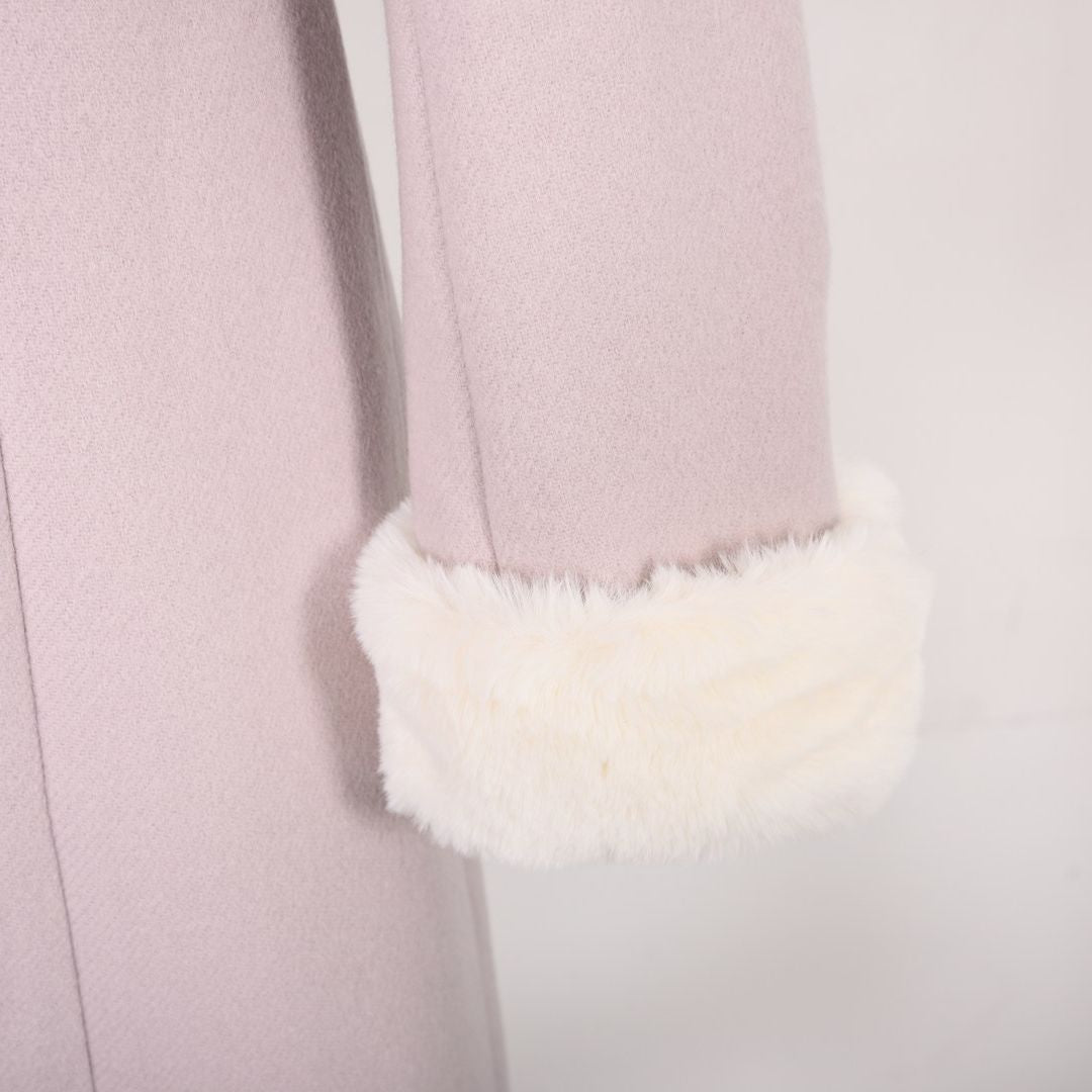 袖ファー　ノーカラーロングコート　Dear Princess　3058301