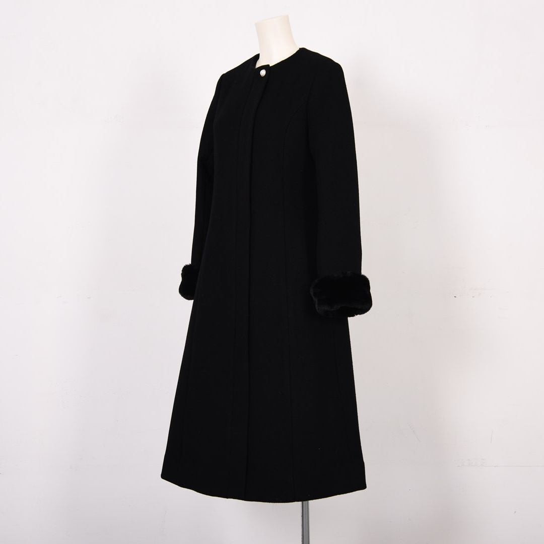 袖ファー　ノーカラーロングコート　Dear Princess　3058301