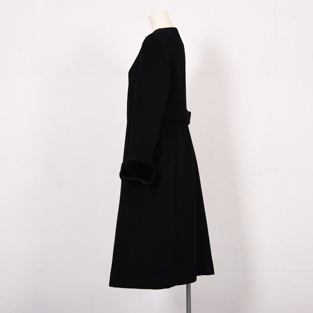 袖ファー　ノーカラーロングコート　Dear Princess　3058301